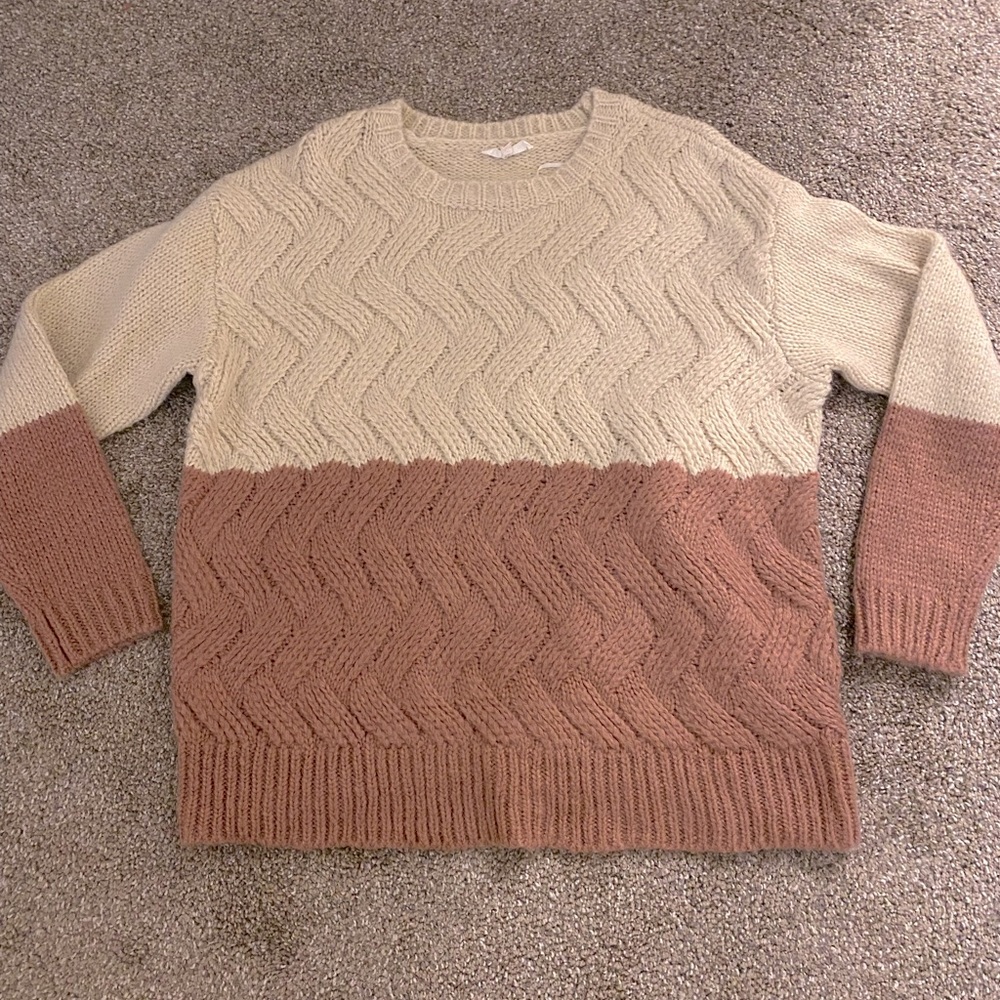 Chunky Knit Color Block Sweater